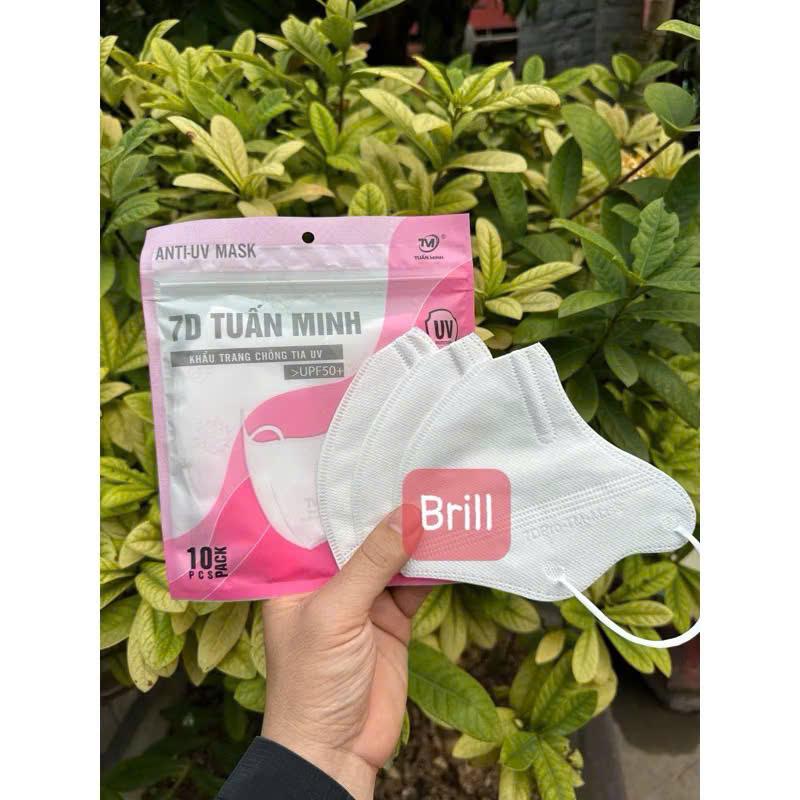  Set 5 gói  50 cái  khẩu trang 7d Tuấn Minh giúp ngăn ngừa giọt bắn chứa vi khuẩn tia UV tia cực tím và bụi mịn hiệu quả 