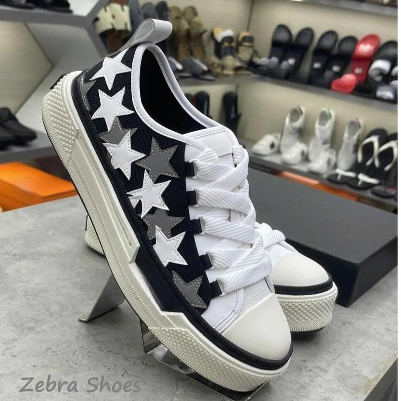 Giày thể thao Sneaker  họa tiết thêu ngôi sao nổi cao cấp mới (hàng like uth) (đế cao 3-4cm) (canvas, đế cao su non cao cấp)