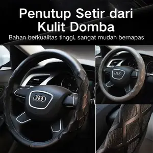 Sarung Stir Mobil Premium: Kulit Imitasi Bernapas, Anti Selip, Ekstra Nyaman, Menyerap Keringat, Universal Fit, Tahan Lama, Desain Mewah