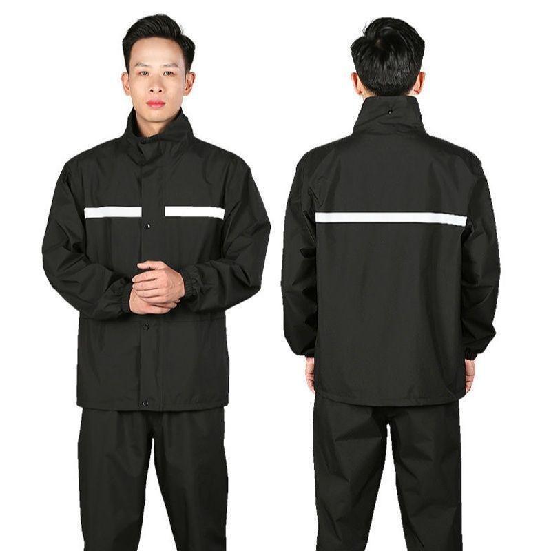 Sài Gòn 1 Áo Mưa Bộ VIP Cao Cấp Có Phản Quang Vải Boly Loại Cực Dày Size 2XL Đen Cho Nam Nữ Chống Lạnh Chống Gió Tiện Lợi An Toàn