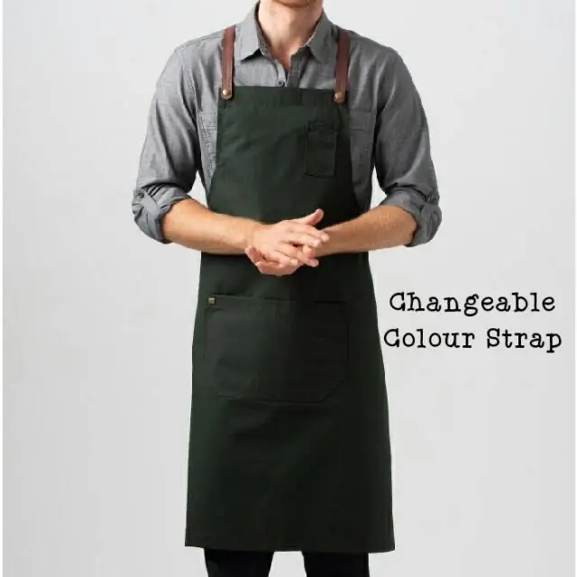 Apron Barista Celemek Barista Restyle Drill Celemek Custom Barista Original Handmade Unisex Tali Tali