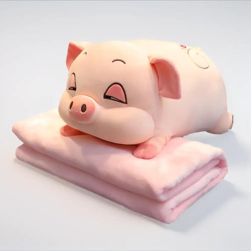 GẤU BÔNG KÈM CHĂN - Gối ôm công sở hình thú bông có chăn nỉ nhung mềm Cotton chan  van phong