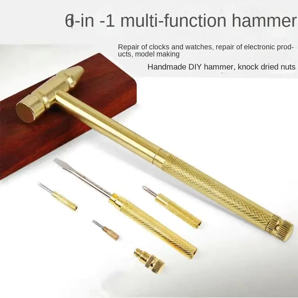 6-In-1 Compact Multi-Purpose Hammer |     Nutcracker & Screwdriver In One |     Ideal For DIY Enthusiasts & Crafters