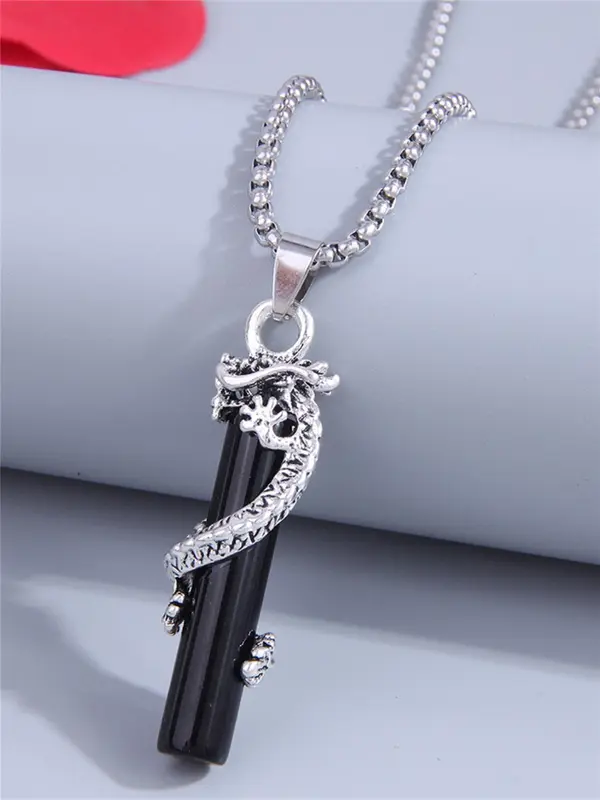 Vintage Dragon Artificial Crystal Pendant Necklace for Women for Gift, Random Pattern Clavicle Chain Necklace, Trendy Accessories for Party and Daily Life, Valentine's Day, Gift 3