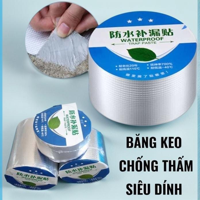 Băng keo dán mái tôn chống dột chống thấm rộng 20cm băng keo chống thấm băng dán bản to 20 cm siêu dính