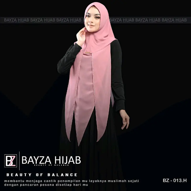 Jilbab Instan Hoodie Soft ped Antem Bz 013 by Bayza hijab Mewah hijab unic Simple 8