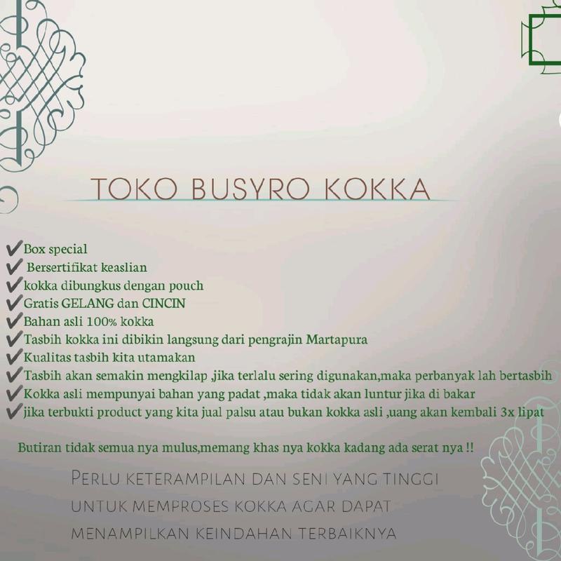 PREMIUM !! Gelang Tasbih 33 Bulat Asli Kokka 100% 8