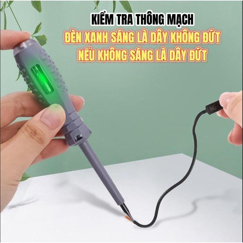 Product Introduction of Electric pen specialized for measuring broken wires, high brightness color light, multifunctional intelligent induction detection, screwdriver, electrical testing pen 9