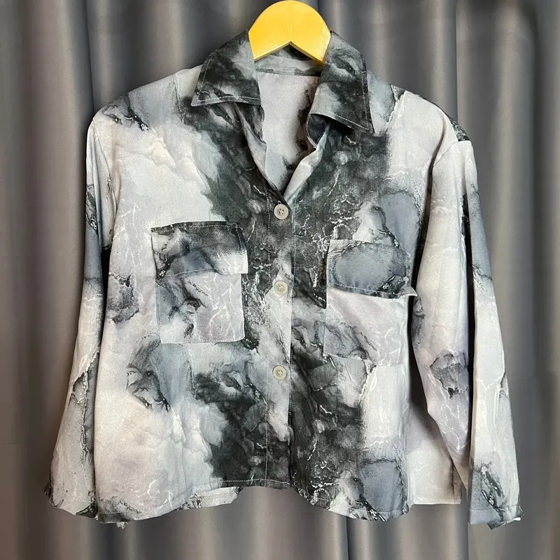 KC JOEY PRISKET SET 3UKURAN KEMEJA ROK SHAKILA MARBLE VINTAGE Atasan Baju 3