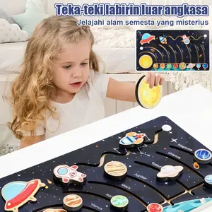 Puzzle Edukatif Anak Sistem Tata Surya 9 Planet Mainan STEM Kreatif Edukatif Eksplorasi Ilmiah Belajar Sains Anak