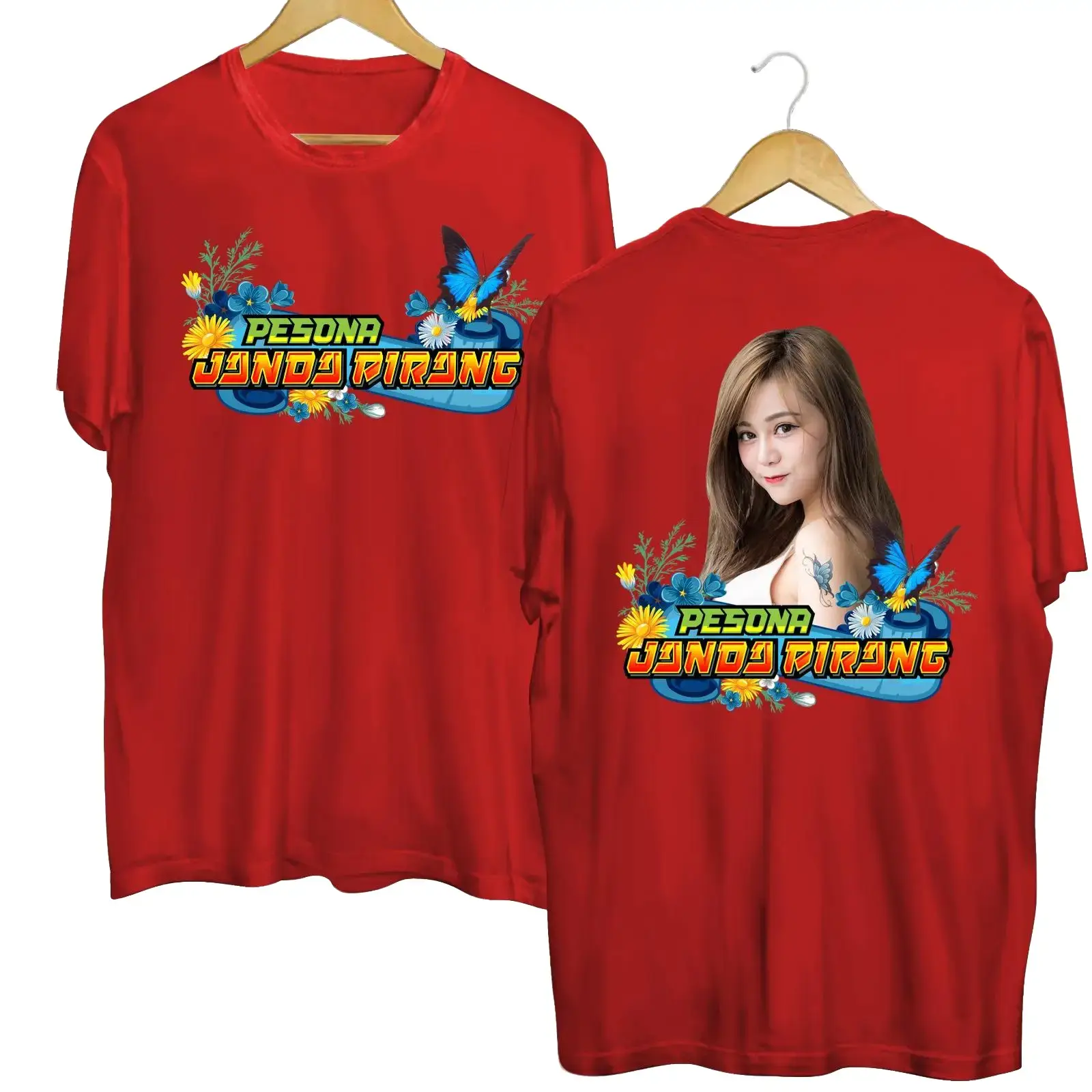 TSHIRT PESONA JANDA PIRANG CETAK PAKAI MESIN DTF (Digital Transfer Filem) KAOS DISTRO BAJU PRIA WANITA ATASAN SHIRT T-SHIRT Tangan Pendek
