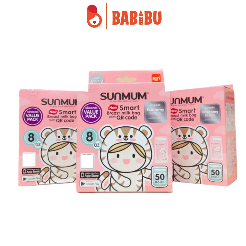 Túi trữ sữa Sunmum chính hãng dung tích 100ml, 150ml, 250ml date 2029 Đựng Sữa Bột 0