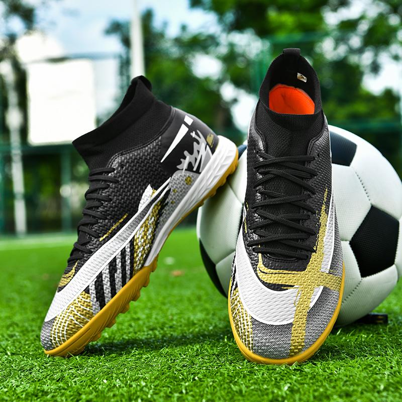 （SIZE 33-45）Ready Stock Unisex Plus Size Football Shoes Outdoor Futsal Soccer Shoes Non-slip Training Shoes 4