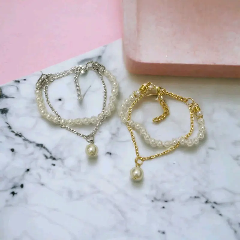 Maia Multilayer Bracelet Gelang Rantai Multilayer 2 Baris Dua Lapis Korea Korean Style 3