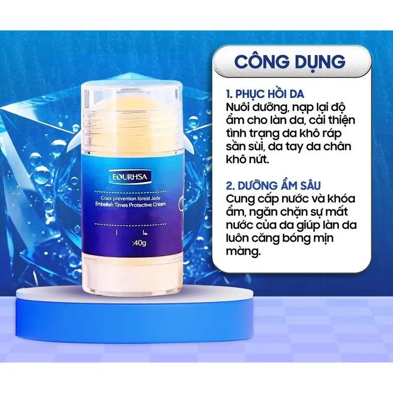 Kem Dưỡng Da Chân Chống Nứt Nẻ, Cao Cấp, Làm Mềm Cho Bàn Chân Và Gót Chân, 40g, Sản Phẩm Chính Hãng, Hộp Xanh 2