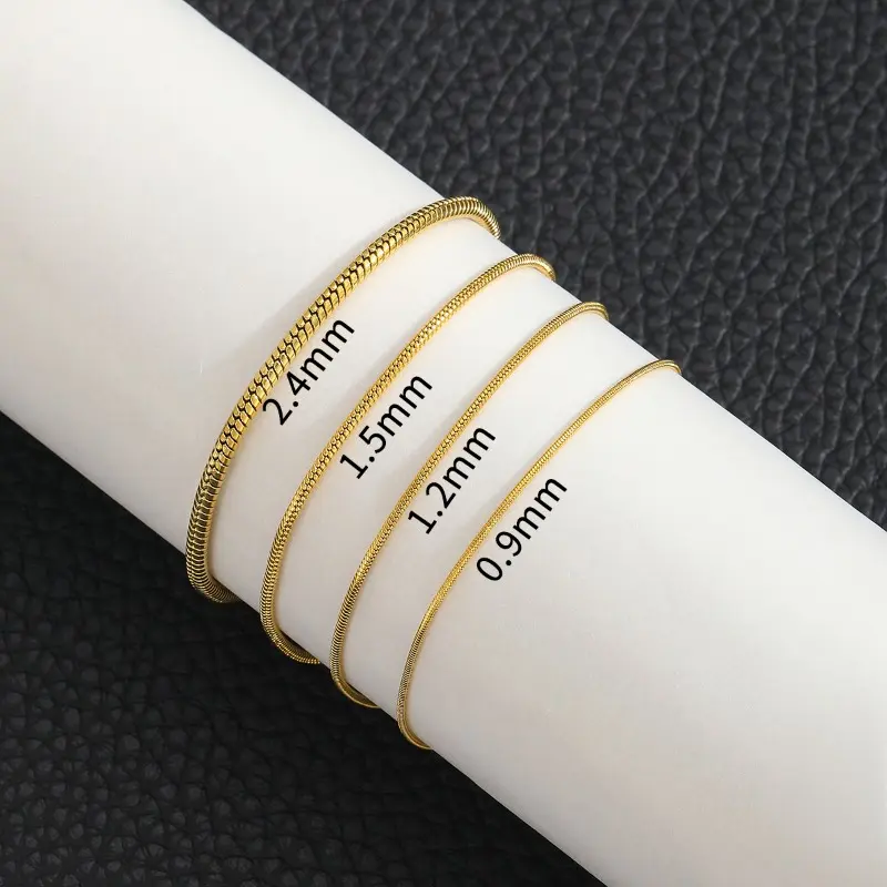 Niche Design Snake Bone Chain Titanium Steel Bracelet Women's Versatile Fashion Beaded Jewelry Stainless Steel Bracelet