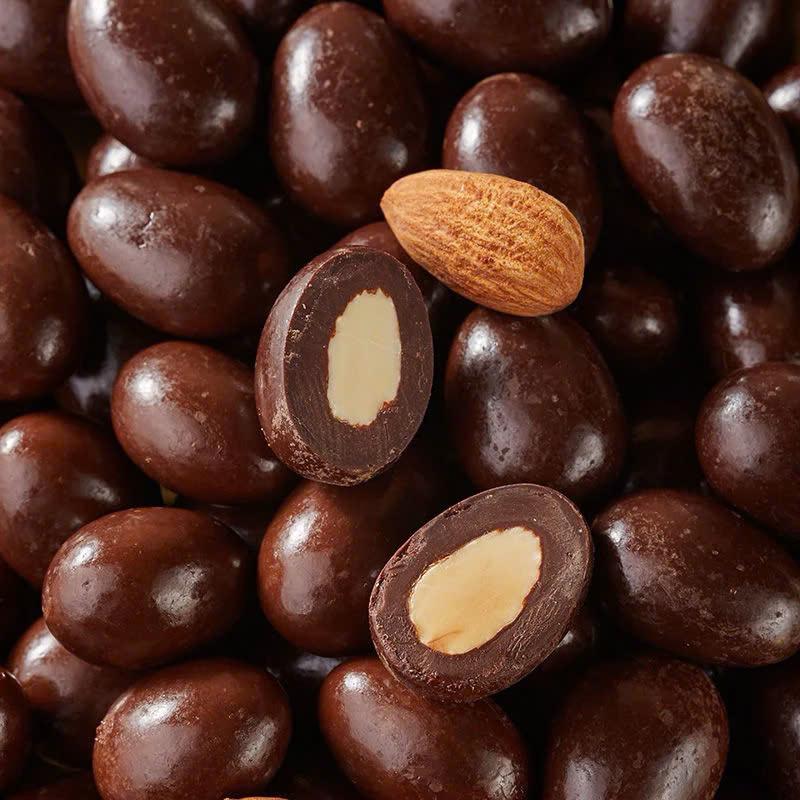    DÙNG THỬ- Không ngon HOÀN TIỀN   Socola đen Bọc Hạnh Nhân Đậm Vị Thơm Ngon  socola 58% là socola đen  Đồ Ăn Vặt Food 