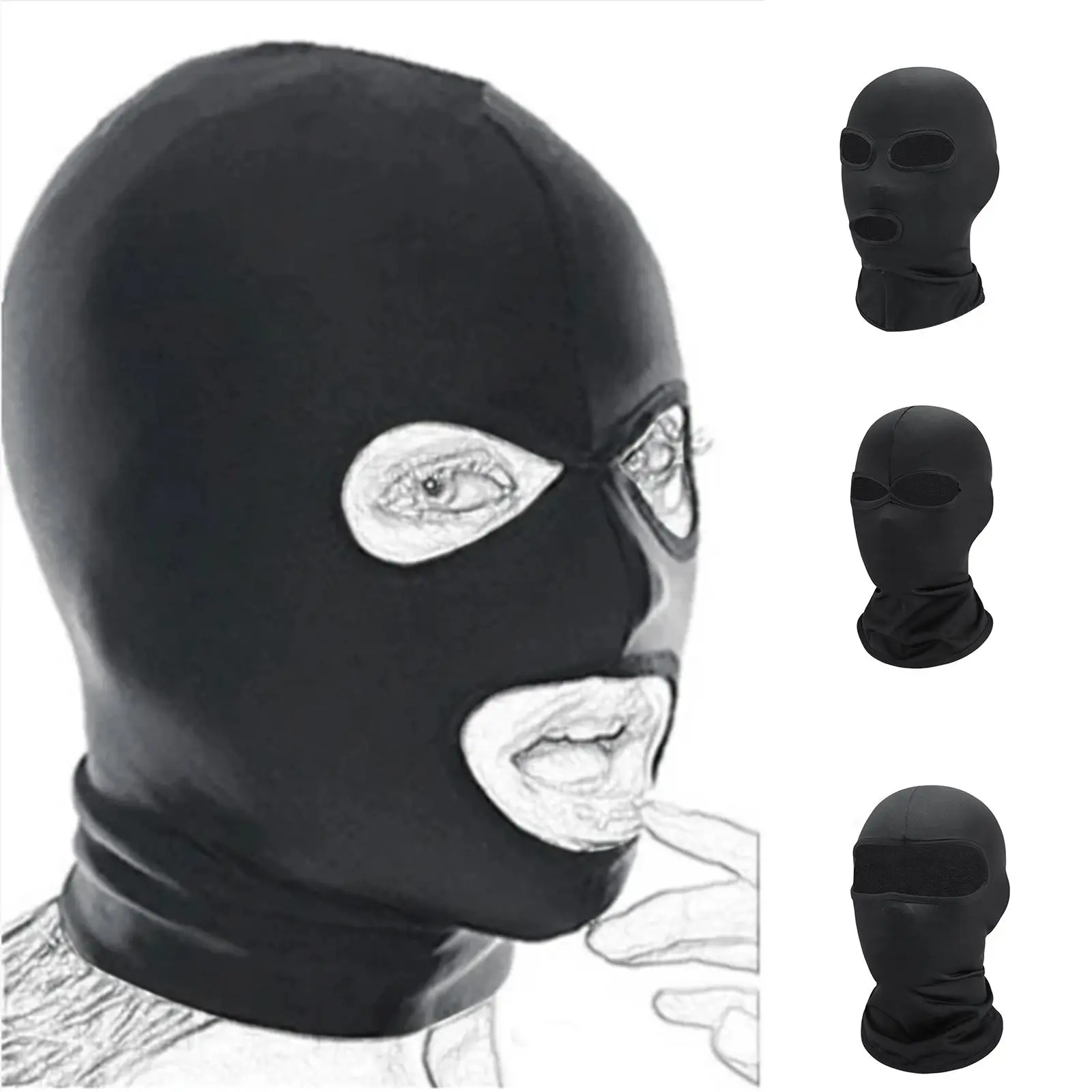 Full Head Mask, 1 Count Elastic Balaclava Mask, Party Mask, Costume Accessories for Men & Women, Party Supplies for Cosplay, Costume Accessories