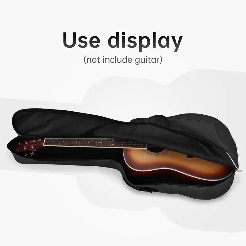 40/41 Inch Oxford Fabric Double Straps Padded Acoustic Guitar Gig Bag, 1 Piece Waterproof Soft Case, Instrument Bag & Case for Professional Performance 6