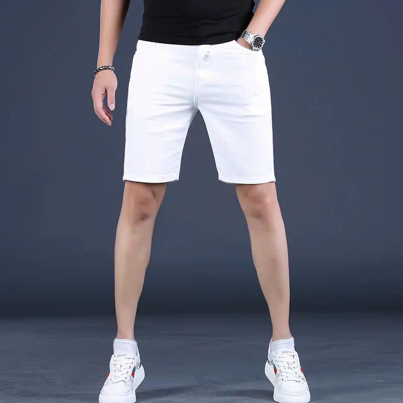QUẦN JEAN NAM SHORT NGẮN CAO CẤP DÁNG ĐẸP BODY VẢI JEAN COTTON CO GIÃN MẶC MÁT NGỐ LỬNG ĐÙI NAM MÀU TRẮNG ĐEN 224 225 Menswear Có Túi Pants