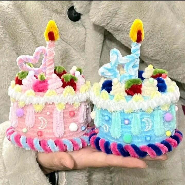 SET NGUYÊN LIỆU  HỘP BÍ MẬT TẠO HÌNH BÁNH KEM BẰNG KẼM NHUNG LOẠI 1 - DIY/ HANDMADE 2