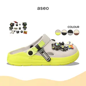 Aseo Sandal Pria Wanita Dewasa Kekinian Baim Clog Terbaru Couple Lebaran 2025 Jelly Lucu Slip on Import Anti Slip Sandal Cowok Dewasa Karet Rubber H192 Sendal