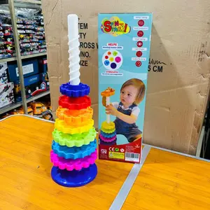 TERUS JAYA TOYS MAINAN EDUKASI ANAK SPIN AND STACK