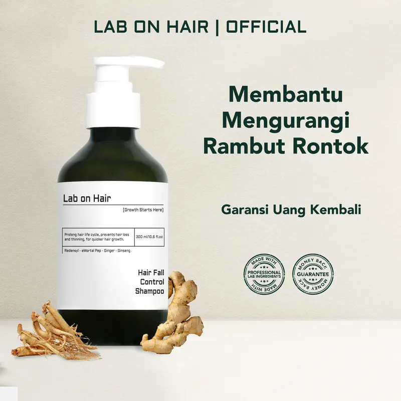 Lab On Hair Anti Hair Fall shampoo - Shampo Conditioner  Perawatan Rambut Anti Rontok Anti Hair Fall Sampo Haircare with Redensyl + eMortal Pep + ginger + Ginseng 0