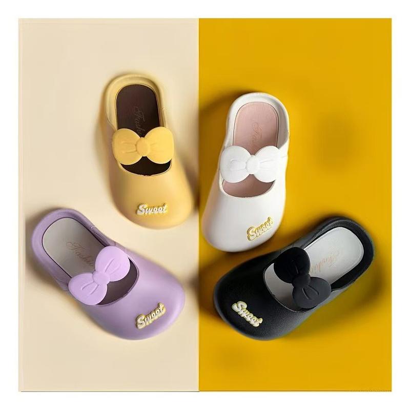 Product Introduction of Children's Slippers for Girls Indoor Home Non-Slip Soft Sole Princess Bowknot Toddler Baby Closed-Toe Slippers (2 Years to 8 Years) 10