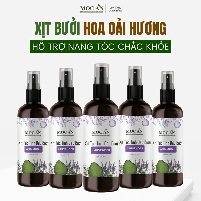 Combo 5 Chai Xịt Bưởi & Tinh Dầu Oải Hương (Lavender) Mộc Ân Haircare 120ml - Chăm Sóc Tóc