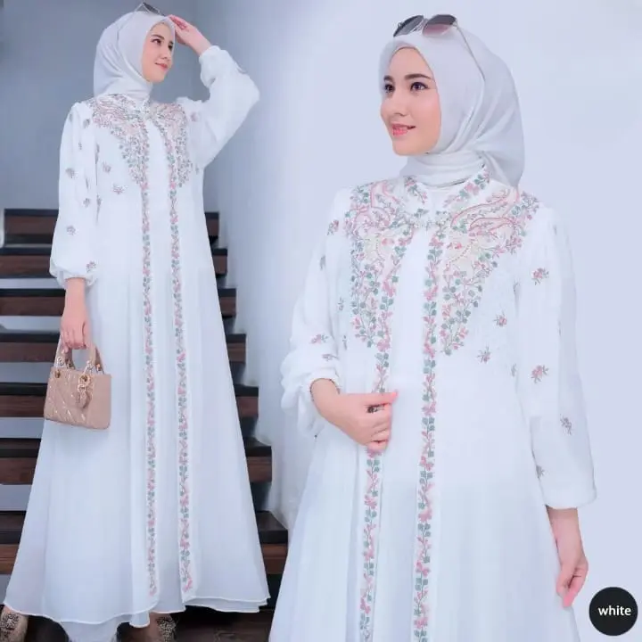 NOAG STORE DESAYU DRESS CRINGKEL AIRFLOW APLIKASI BORDIR GAMIS LEBARAN 2025 MODEL ELEGANT Muslim Panjang Wanita Variasi Crinkle Kondangan Mewah Cantik Outer Zipper Wudhu 0
