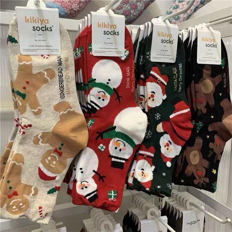 Tất Ông Già Noel Và Người Tuyết Hoạt Hình, Thiết Kế Dễ Thương, Tất Cao Đến Đầu…
