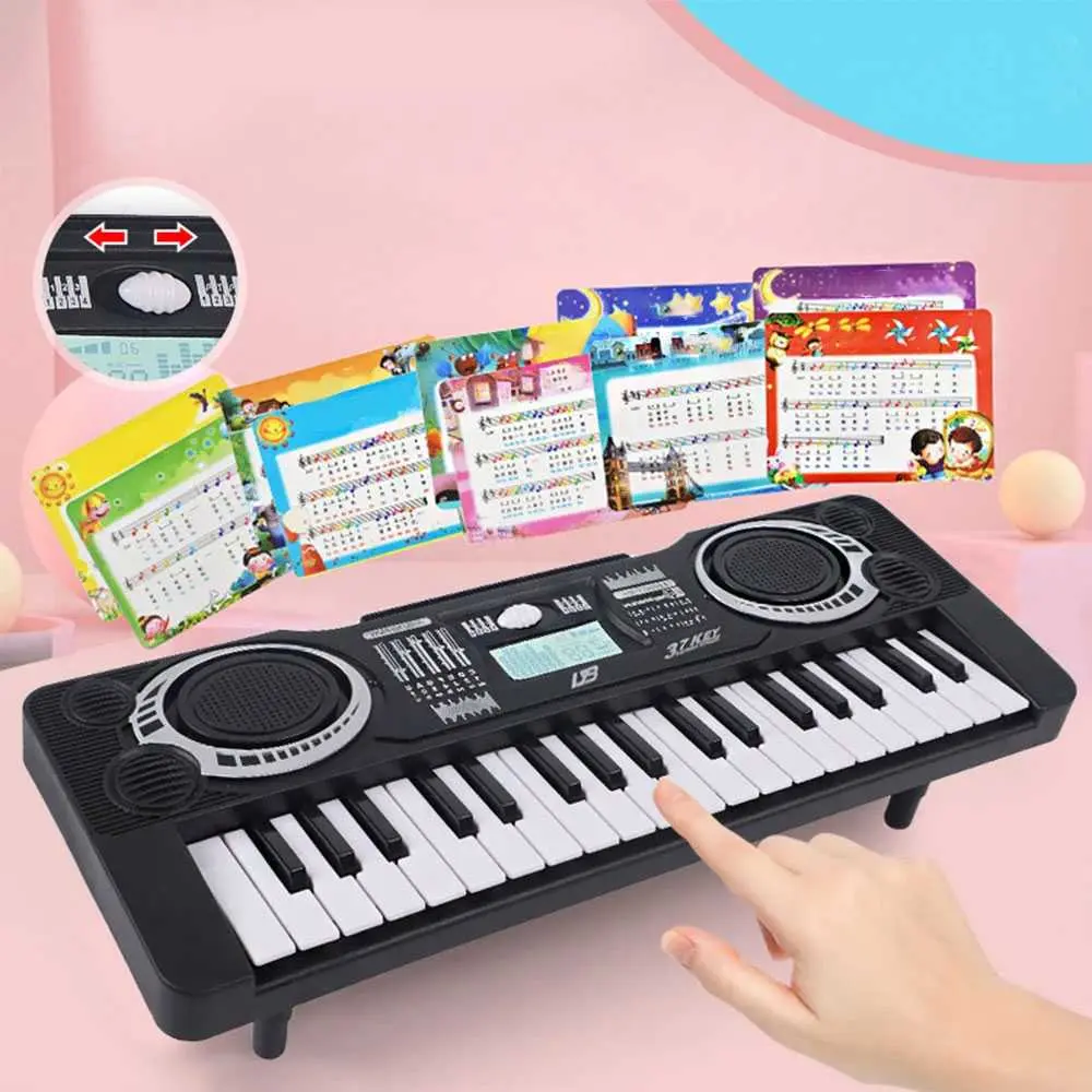 LYB Organ Piano Elektrik Anak Musical Keyboard 37 Keys - PD880 Alat Mainan Plastik