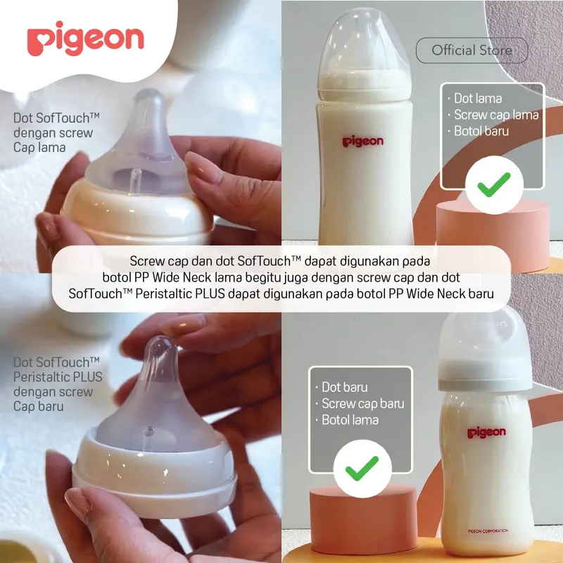 PIGEON SofTouch Nipple 2pcs Blister L 5