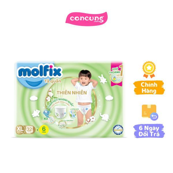  Bỉm tã quần thiên nhiên Molfix Jumbo  XL 32 miếng  