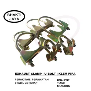 Exhaust clamp / U-bolt / Klem Pipa (Knalpot, Tiang, Spanduk) 3" , 4"