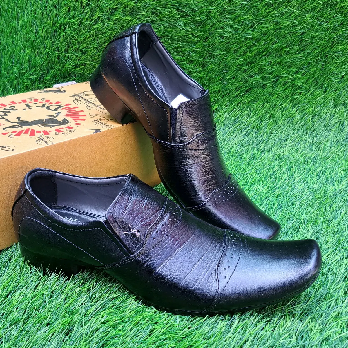 Sepatu Pantofel Pria Kulit Sapi | Sepatu Kantor Lelaki Asli Kulit Sapi |  Persada6003 Sol Karet Shoes