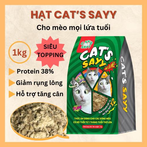 HẠT CHO MÈO SIÊU TOPPING CATSAY - TÚI SEAL 1KG - MÍT PETSHOP