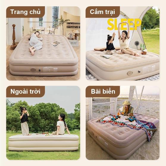 Product Introduction of Đệm Hơi Tự Bơm Thông Minh Đi Cắm Trại Hoặc Dùng Ở Nhà (Tặng Kèm Gối Và Bơm Điện) nem van phong 72