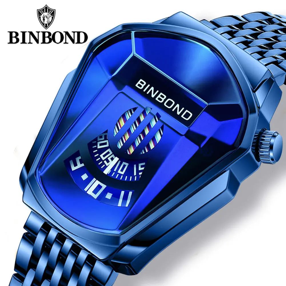 BINBOND-Đồng Hồ Sang Trọng Cho Nam, Thương Hiệu Hàng Đầu, Thể Thao, Không Thấm Nước, Thạch Anh, Kính 3D, Đồng Hồ Nam, Đồng Hồ Đeo Tay # 441197