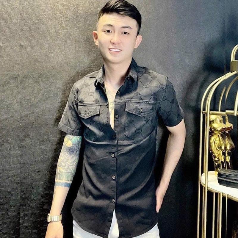 Áo sơ mi nam ngắn tay,dài tay mẫu mới loang đen vải cao cấp sang trọng 0
