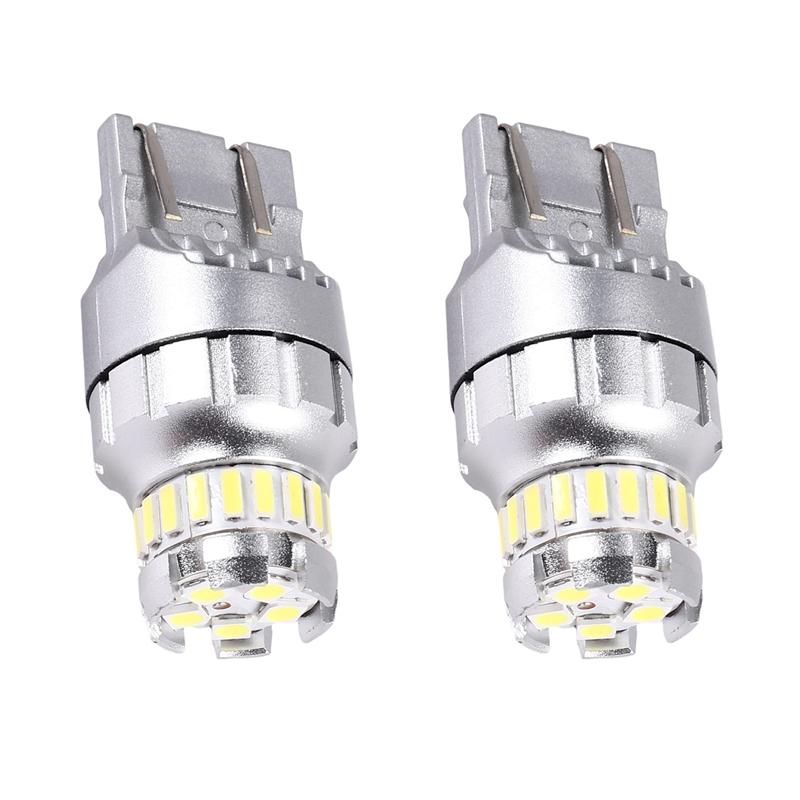 ไฟท้าย LED รถยนต์, 2 ชิ้น, T20 7440 W21W, หลอดไฟ LED 7443, ไฟท้ายเบรกและไฟสัญญาณ, 6000K, โคมไฟสว่างม