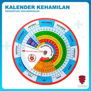 Kalender Kehamilan Putar Cek Menghitung Usia Janin Hamil Wheel Calender Linset