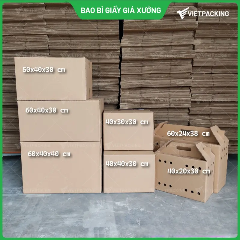 60x40x30 (3 lớp) - 5 thùng carton lớn chuyển nhà, văn phòng 1