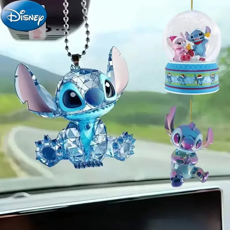 Mặt Dây Chuyền Treo Xe Hơi Anime, Thiết Kế Kawaii Dey Stitch, Đồ Trang Trí Acrylic Phẳng 2D, Chìa Khóa Stitch Phụ Kiện Treo Gương Chiếu Hậu, Quà Tặng