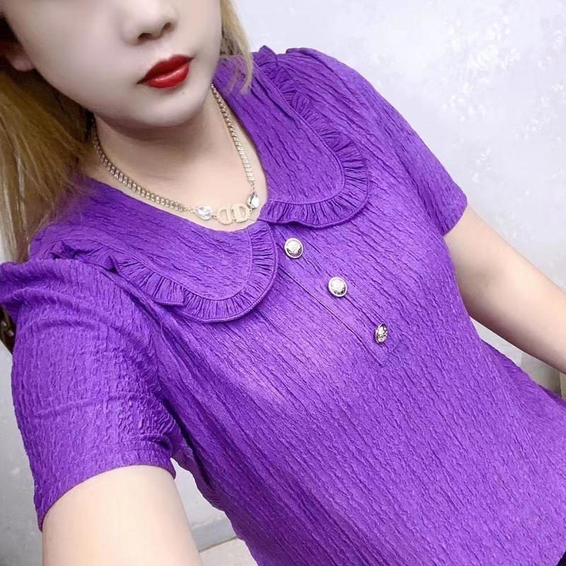 Product Introduction of Áo Sơ Mi Cổ Búp Bê Nữ ngắn Tay Hàng Mới Về Mùa Hè Năm 2024, Thời Trang, Áo Mặc Bên Ngoài Dễ Phối Đồ Thích Hợp Cho Giới Trẻ, Che Phủ Khuyết Điểm, Dễ Phối Đồ 16