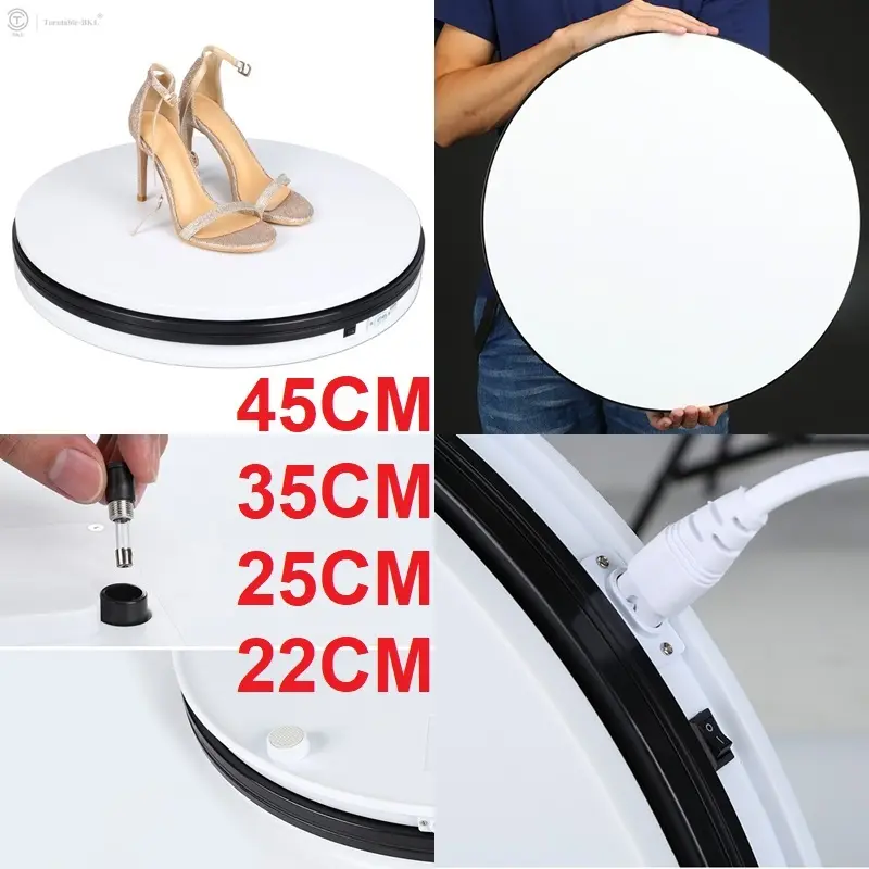 Bàn xoay, đế xoay 360,20CM,25CM,30CM,32CM,35CM,45CM,60CM tải 15KG-40KG, xoay giày, túi sách, Livestream