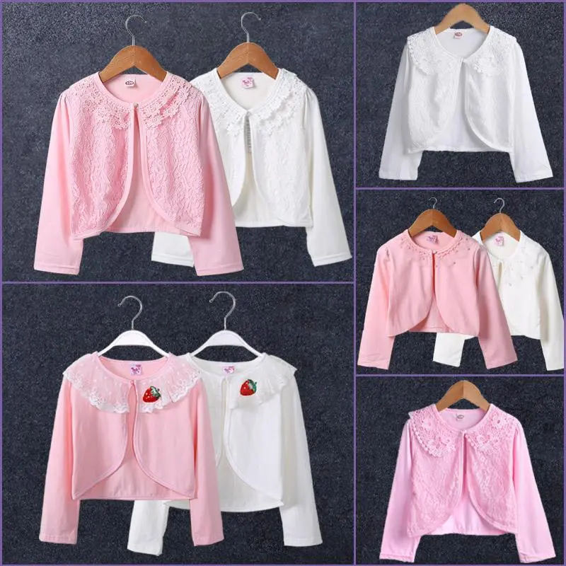 Áo Cardigan Ren, Cho Bé Gái, Áo Khoác Chống Nắng, Khăn Choàng Trẻ Em, Mỏng Mùa Hè, Áo Điều Hòa Không Khí Công Chúa, Áo Ghi Lê, Thích Hợp Cho Bé Gái Và Trẻ Em
