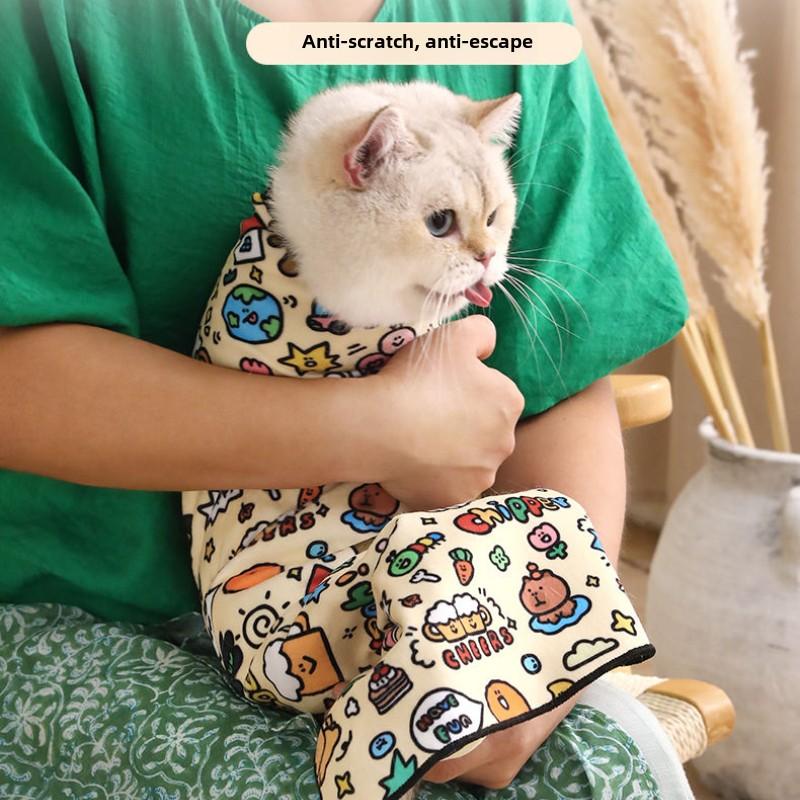 Multi functional cat wrap anti scratch and anti run cat fixed towel pet wrap cloth cat fixed wrap cat wrap cloth bag cat toy bag 7