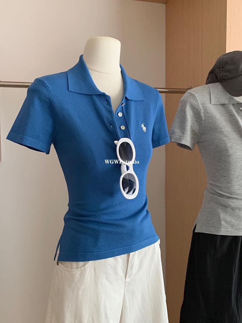 Product Introduction of Áo Polo Thêu Phong Cách Hồng Kông, Màu Trơn Dáng Ôm, Áo Thun ngắn Tay Dành Cho Nữ, Hàng Mới Về Mùa Thu 2025 4